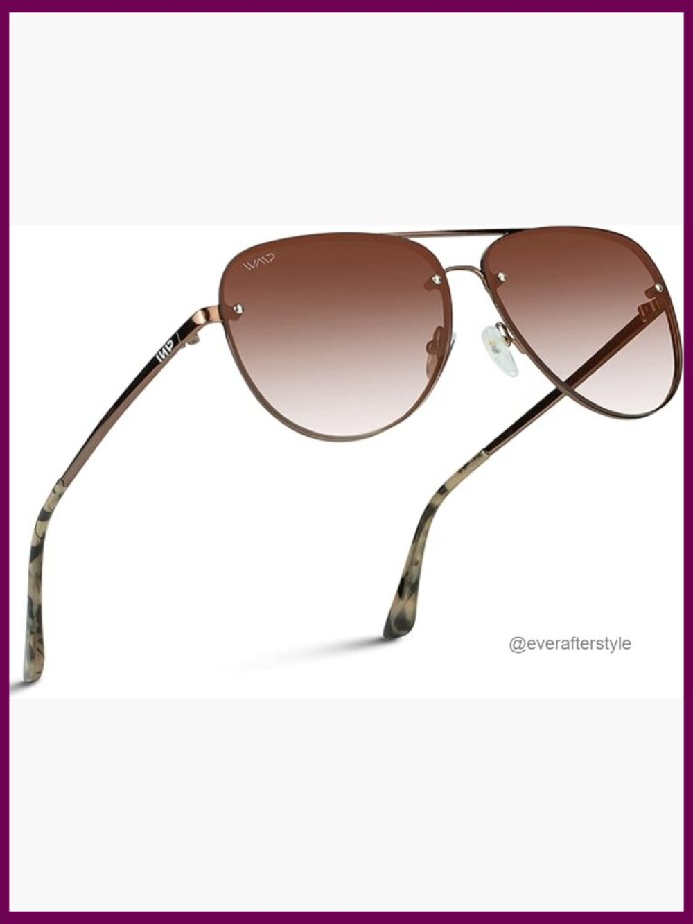 Oversized Aviator Sunglasses with Polarized Gradient Lenses